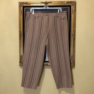 Rafaella Striped Capri Pants - Sz 16
